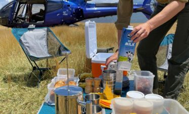 Picnic with views of Ol Doinyo Lengai safari kenya gaga tours